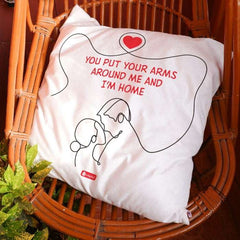 Love You Forever Printed Reversible Hug Cushion with Cover (24 inches)