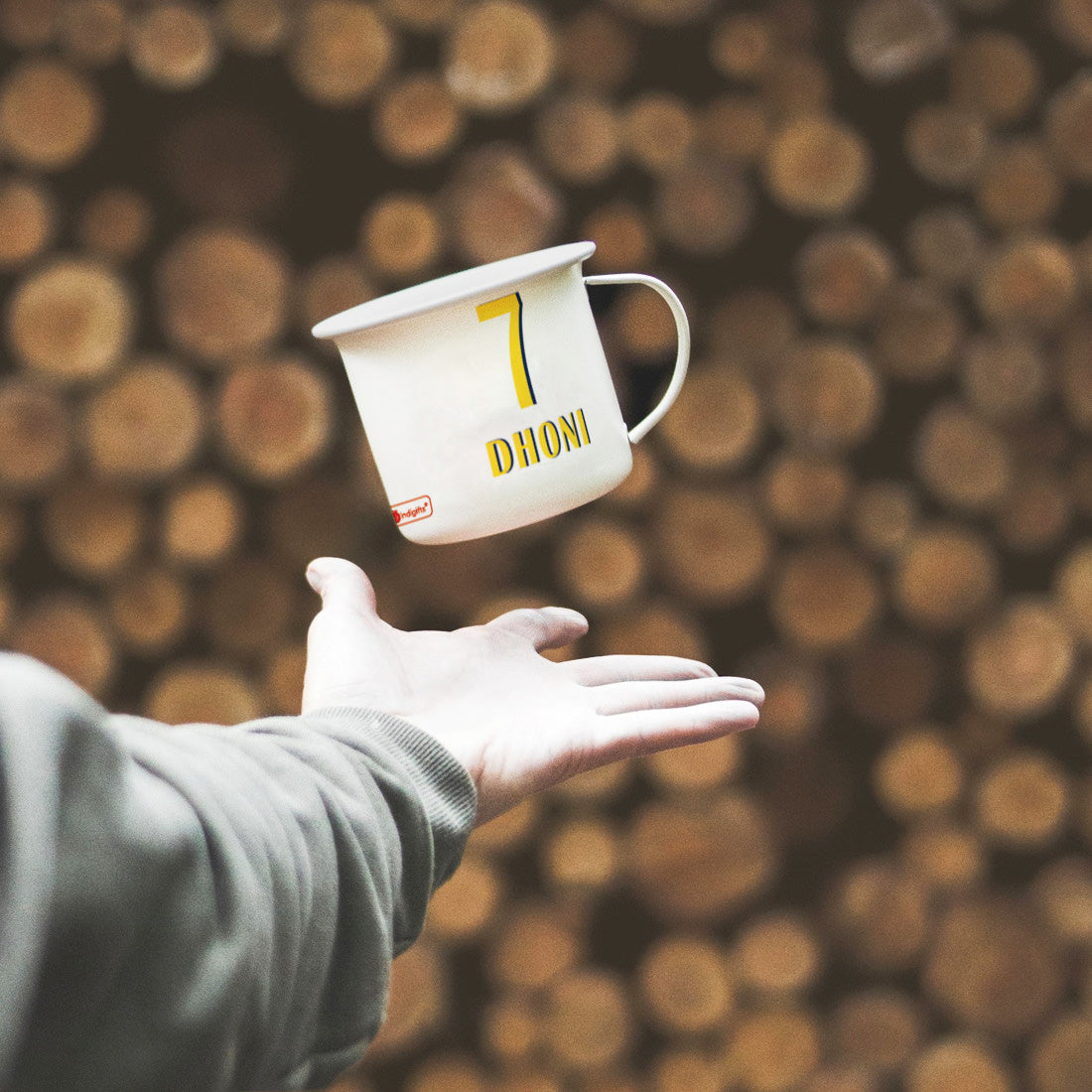 Cricket Dhoni Printed Enamel Mug -250 ML