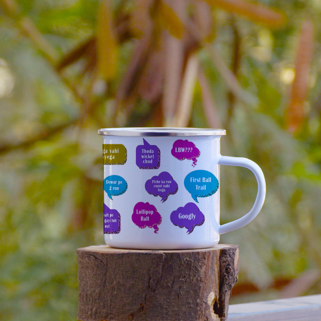 Gali Cricket Quotes Printed Enamel Mug - 250 ML