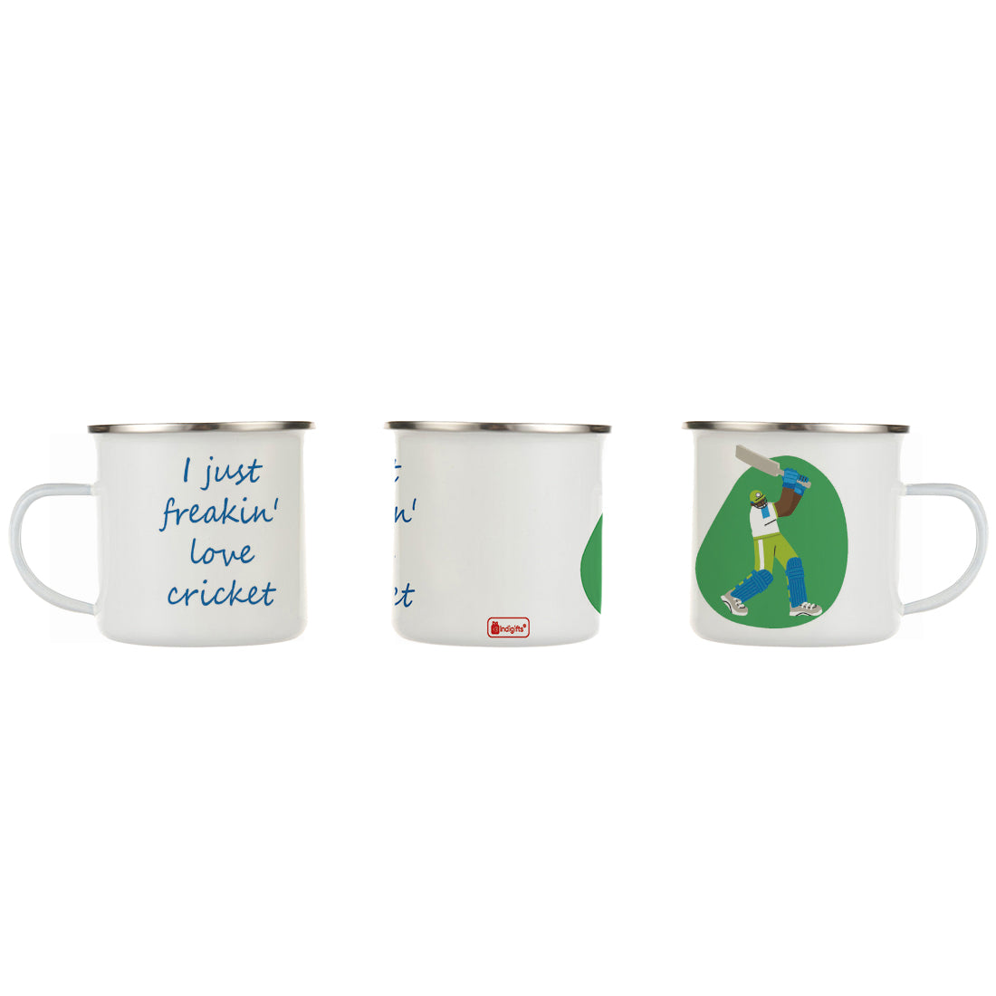 Cricket Love Printed Enamel Mug - 250 ML