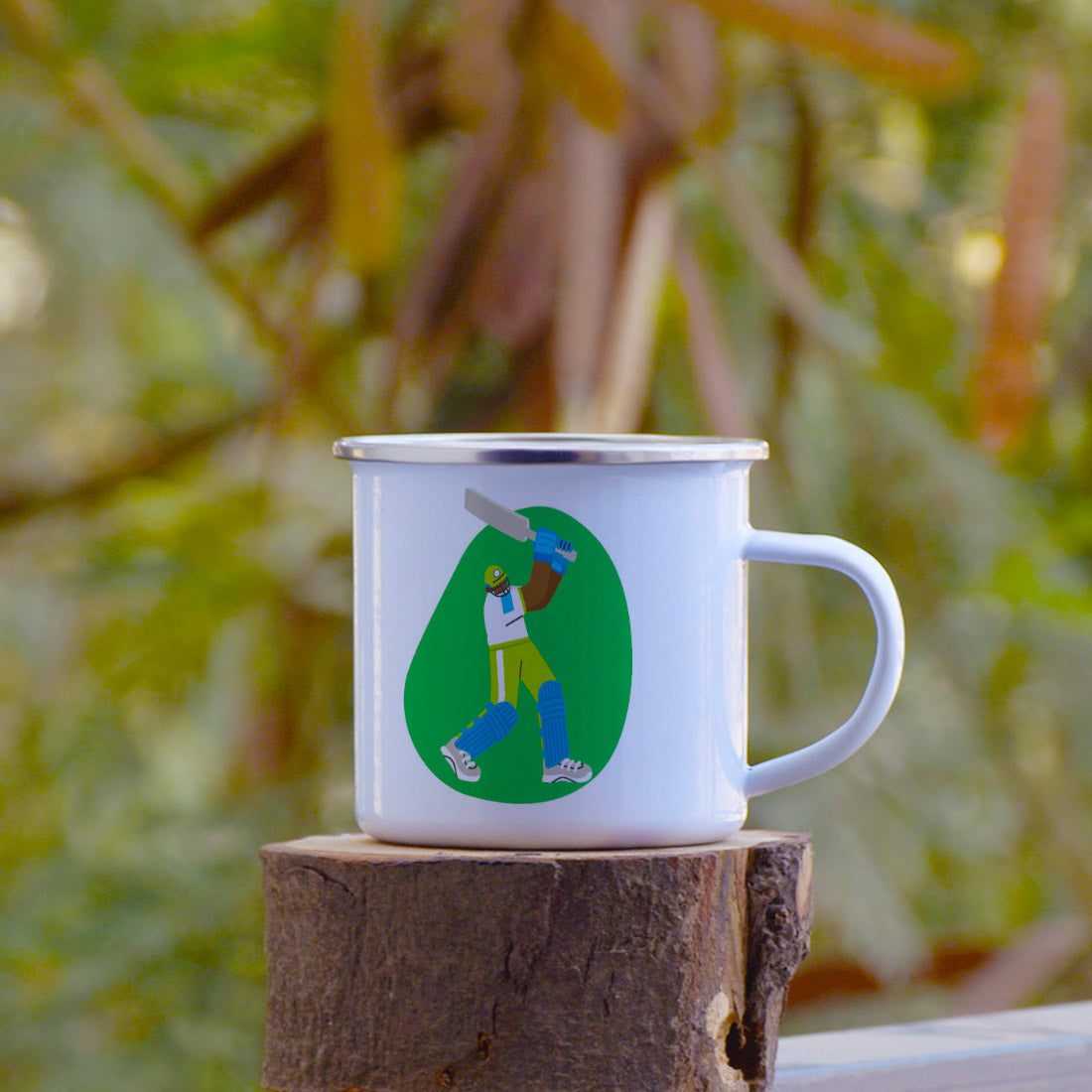 Cricket Love Printed Enamel Mug - 250 ML