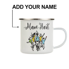 Personalised Cricket Fever Printed Enamel Mug -Customize Mug With Your Name