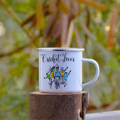 Cricket Fever Printed Enamel Mug - 250 ML