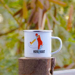 Personalised Champions Are Not Born Printed Enamel Mug - Customize Mug With Your Name