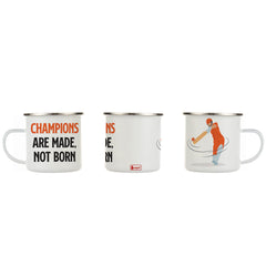 Champions Are Not Born Printed Enamel Mug - 250 ML