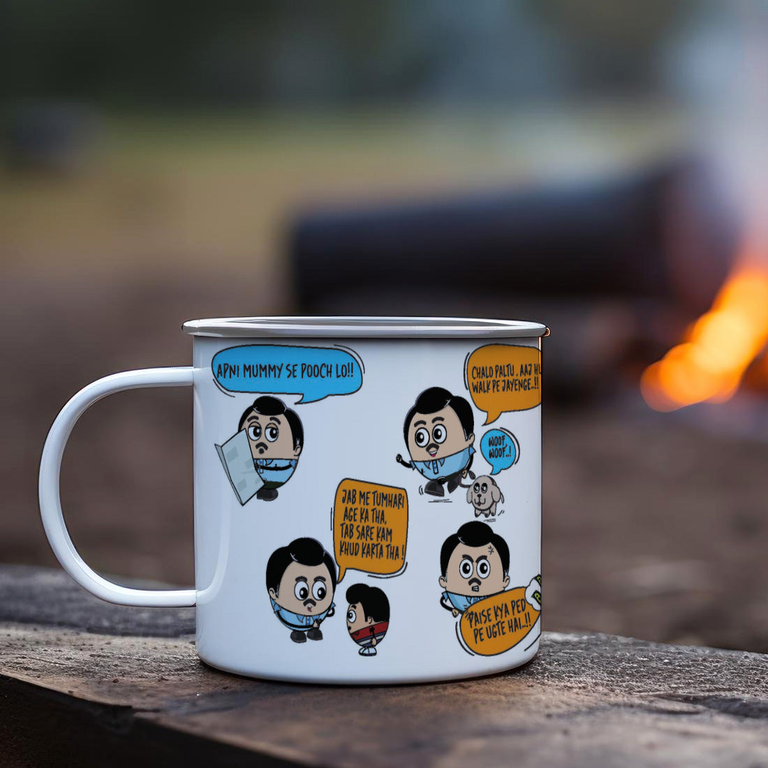 Dad Quotes Printed Enamel Mug - 250 ML