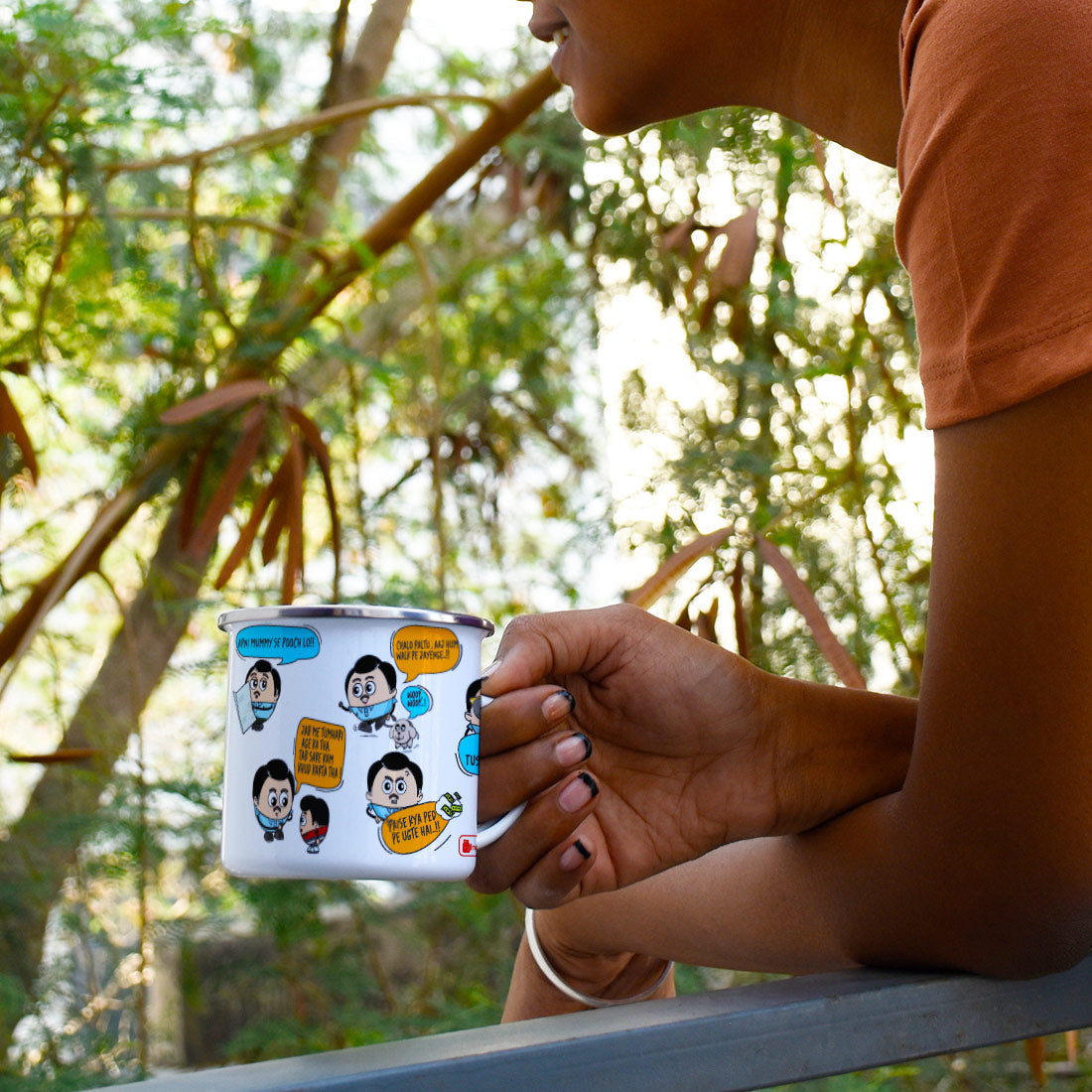 Dad Quotes Printed Enamel Mug - 250 ML