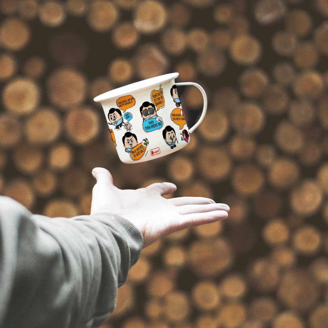 Dad Quotes Printed Enamel Mug - 250 ML