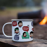 Indi Quotes Printed Enamel Mug - 250 ML