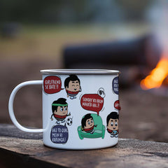 Indi Quotes Printed Enamel Mug - 250 ML