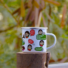 Mom Quotes Printed Enamel Mug -250 ML