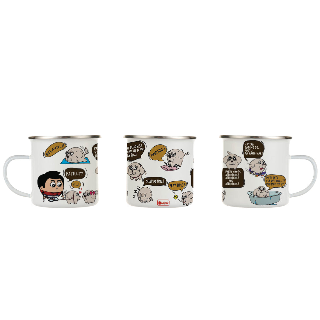Pet Quotes Printed Enamel Mug - 250 ML
