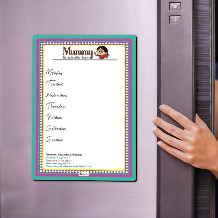 Daddy Da Dhaba Printed Wall Hanging and Mummy Da Dhaba Printed Instruction Board For Mom & Dad