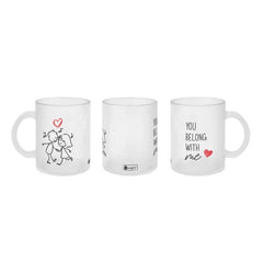 You Belong With Me White Coffee Mug - Perfect Gift For Him/Her, Boyfriend/Girlfriend