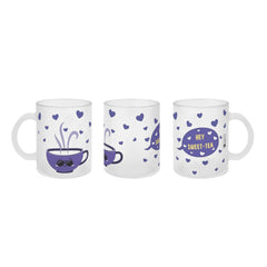 Purple Hearts Printed White Coffee Mug - Perfect Gift for Him/Her, Boyfriend/Girlfriend