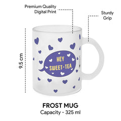 Purple Hearts Printed White Coffee Mug - Perfect Gift for Him/Her, Boyfriend/Girlfriend