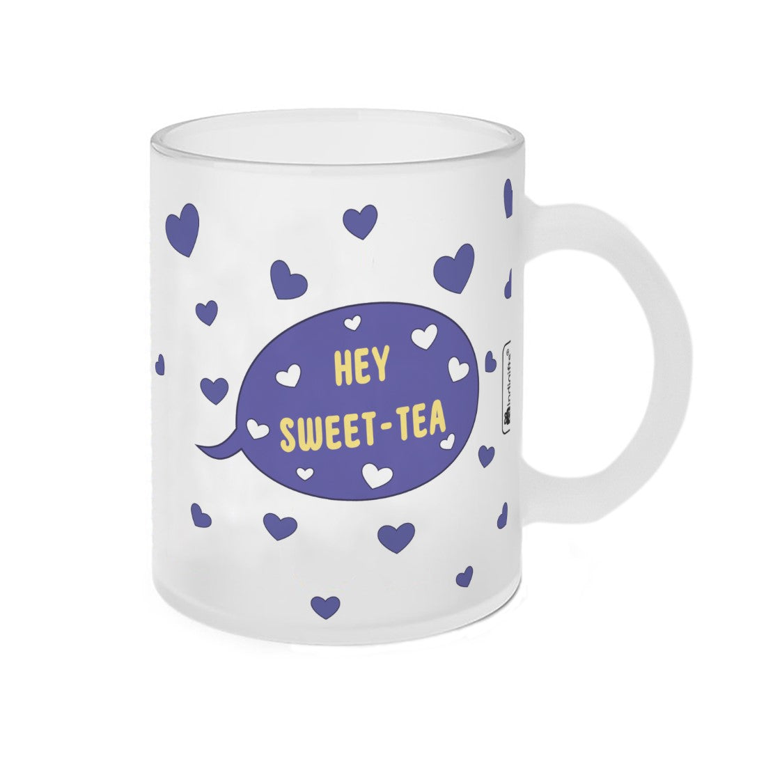 Purple Hearts Printed White Coffee Mug - Perfect Gift for Him/Her, Boyfriend/Girlfriend