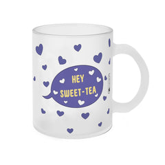 Purple Hearts Printed White Coffee Mug - Perfect Gift for Him/Her, Boyfriend/Girlfriend