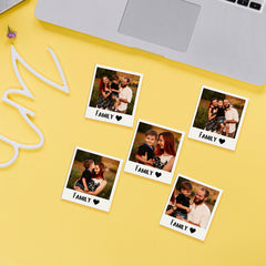 Fridge magnet set of 5 - with customized image and text