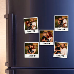 Fridge magnet set of 5 - with customized image and text