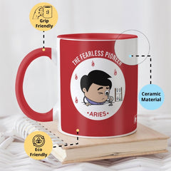 Aries Zodiac Sign Gift Set Coffee Mug, Coaster, Diary Set Of 3