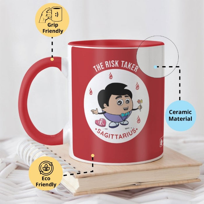 Saggitarius Zodiac Sign Gift Set Coffee Mug, Coaster, Diary Set Of 3