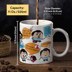 Father's Day, Birthday Gifts for Papa Quote Printed Coffee Mug 325 ml- Coffee Mug Gift for Dad