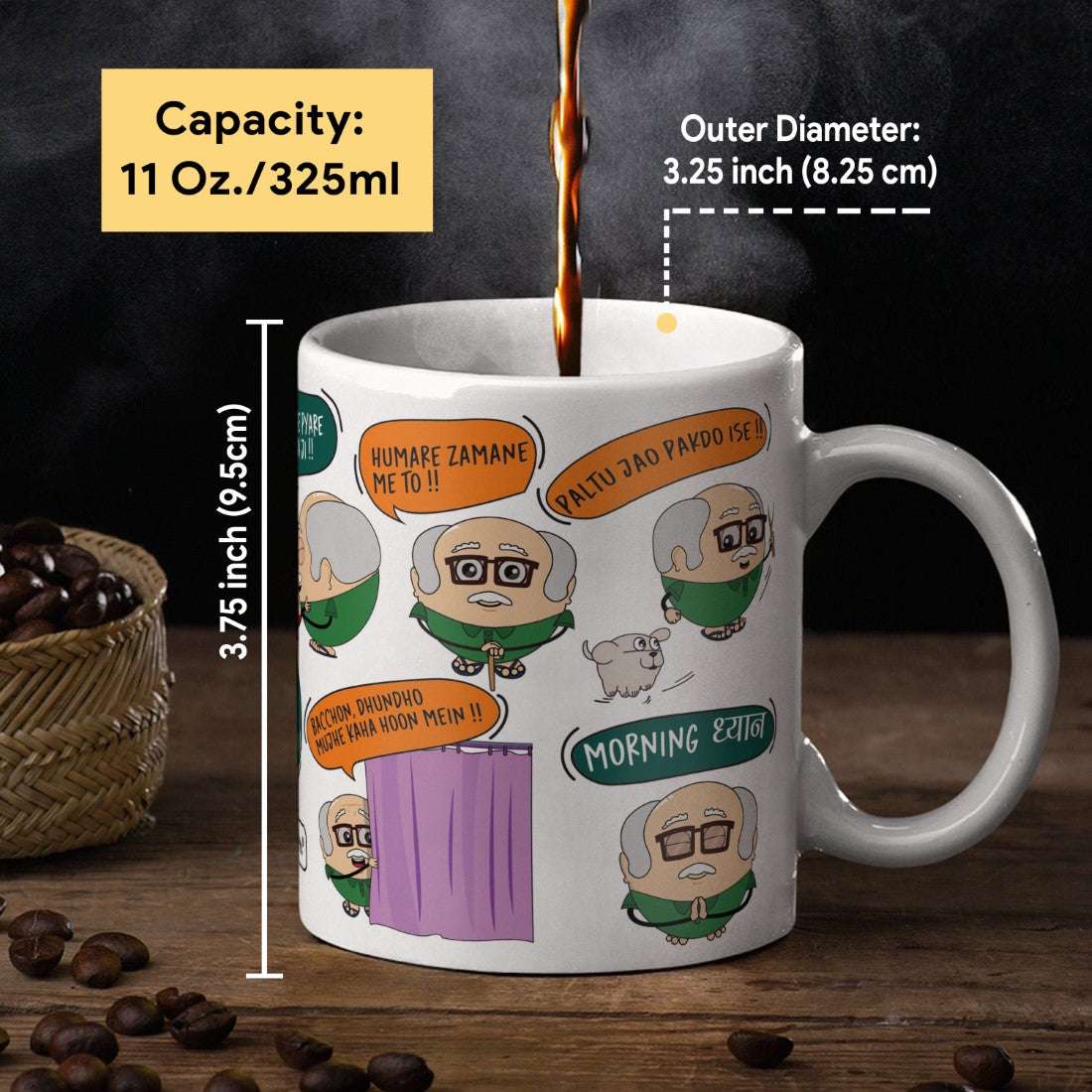 Grandfather Gifts Quote Printed Coffee Mug 325 ml