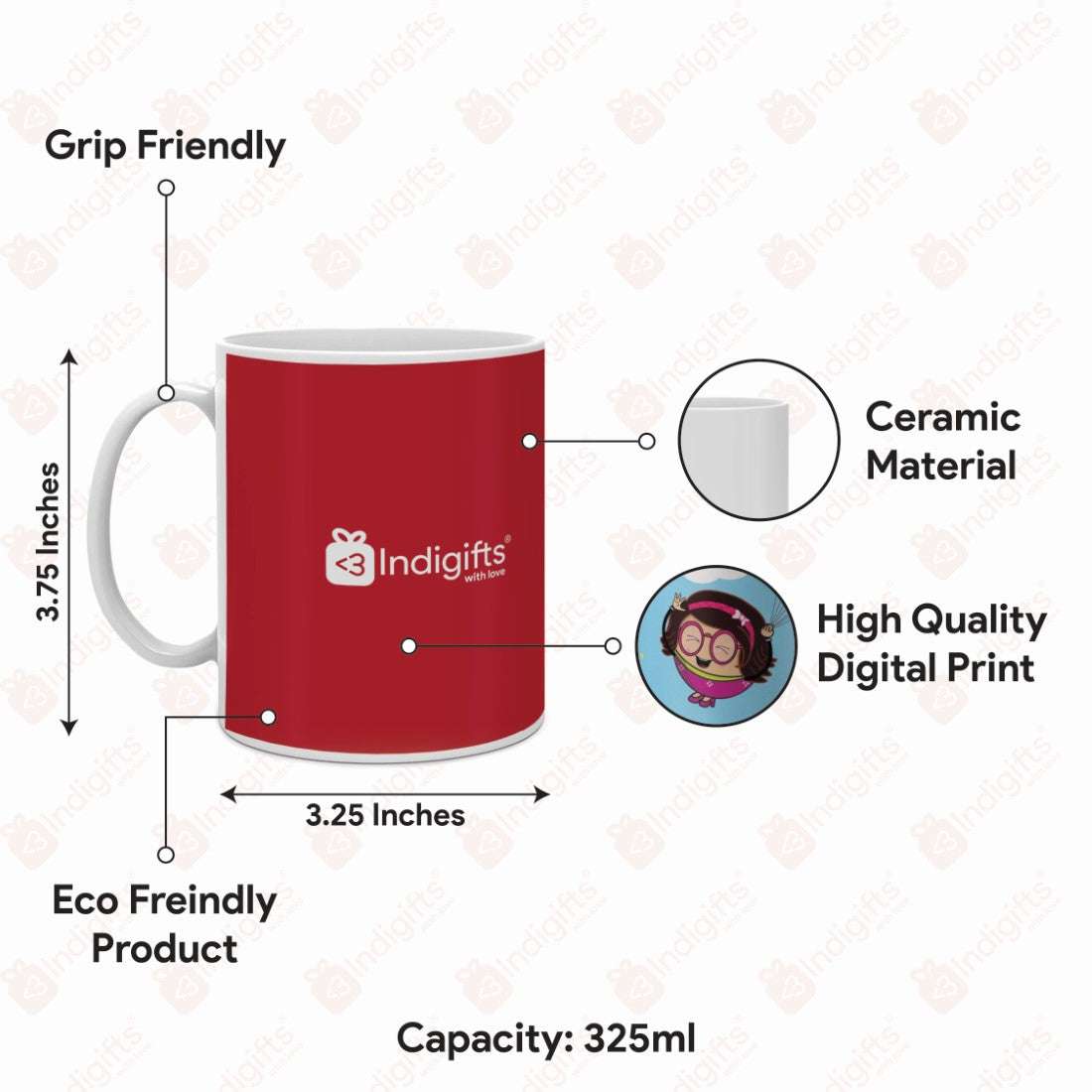 Nikamma Mug with Mini Frame (Purple)