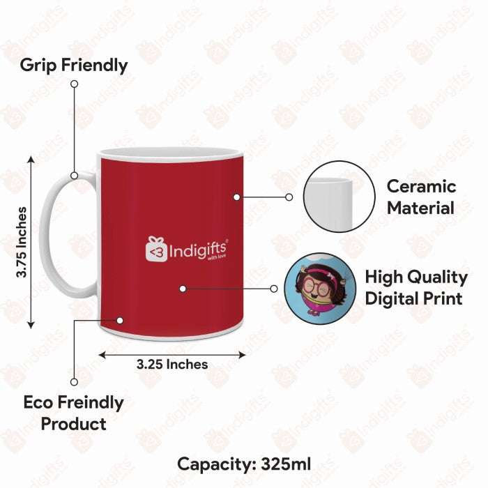 All You Need Is Bhai & Bhabhi 2 Mugs with Bhaiya Bhabhi Embroidery Rakhi Combo