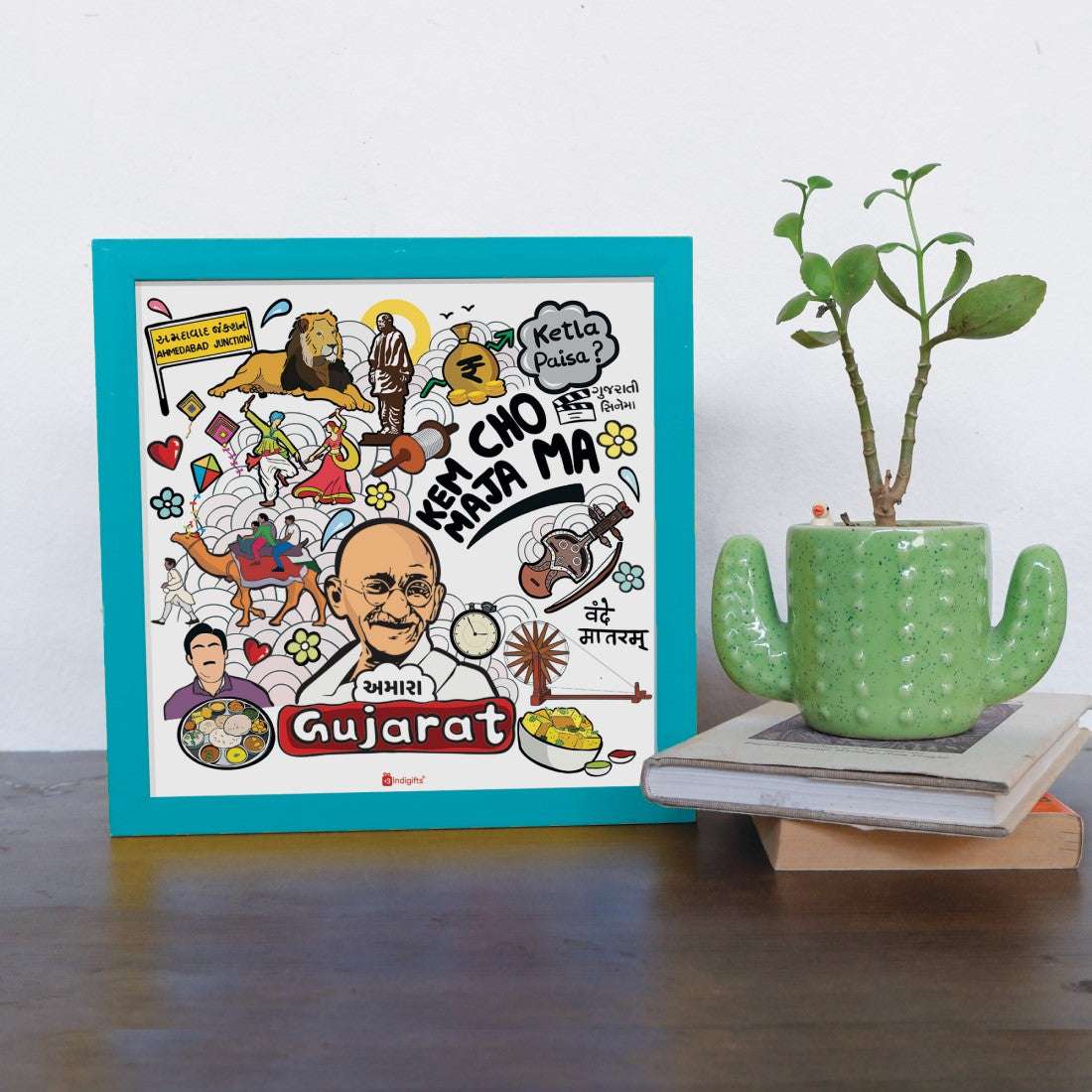 Gujarat - Doodle Print Photo Frame - Discovering India