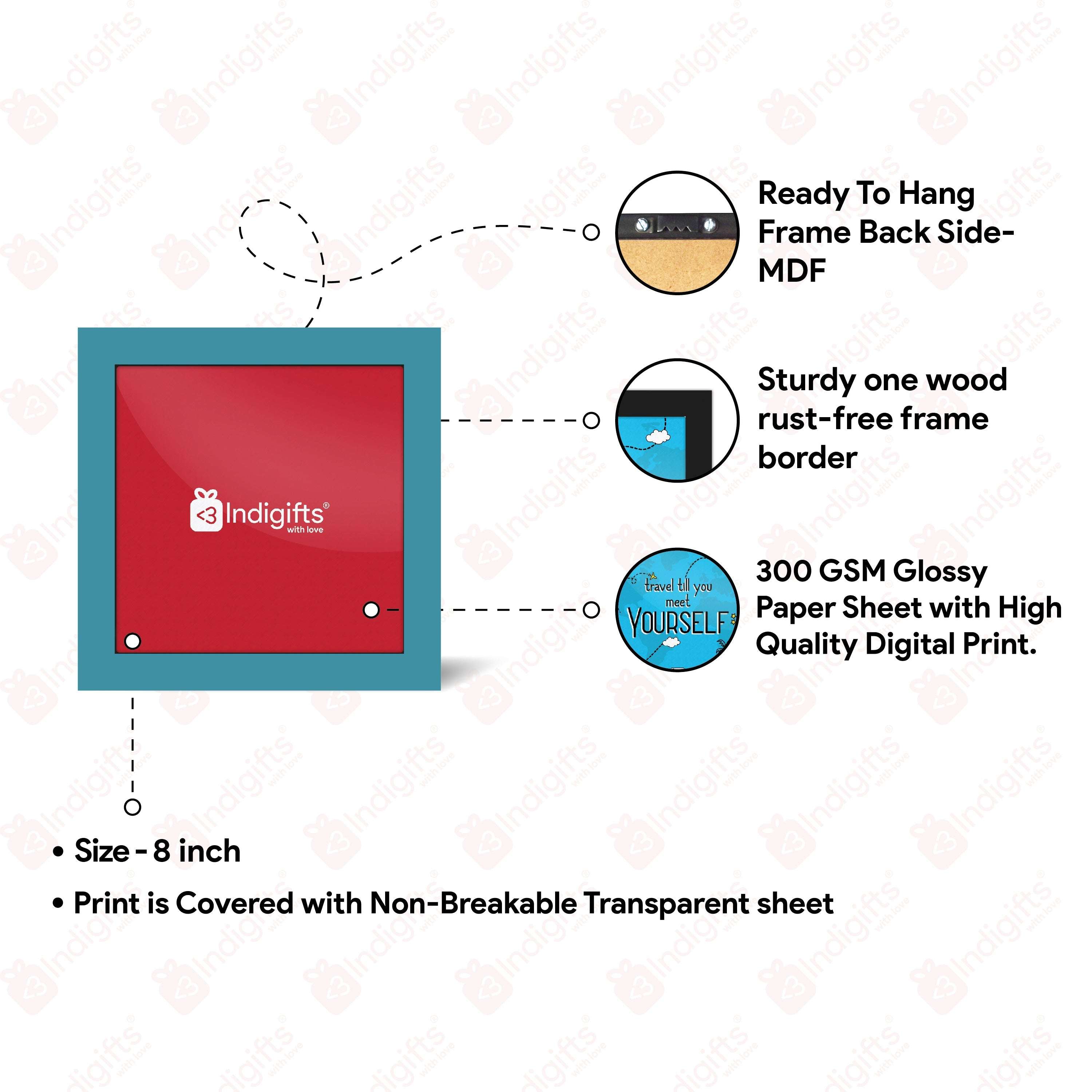 Gujarat - Doodle Print Photo Frame - Discovering India