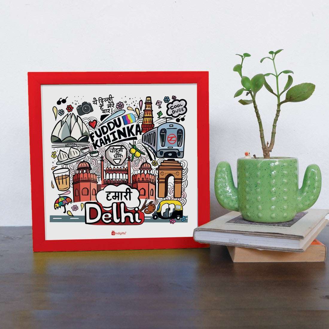 Delhi - Doodle Print Photo Frame - Discovering India