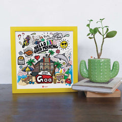Goa - Doodle Print Photo Frame - Discovering India