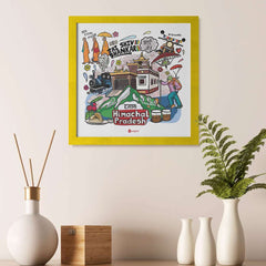 Himachal Pradesh - Doodle Print Photo Frame - Discovering India