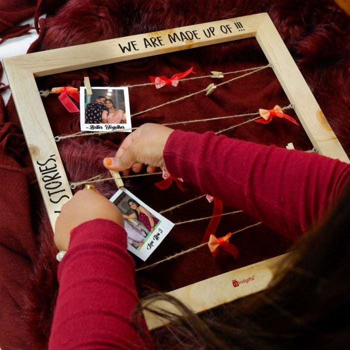Customized Photo Memory Story Board Valentine Gift