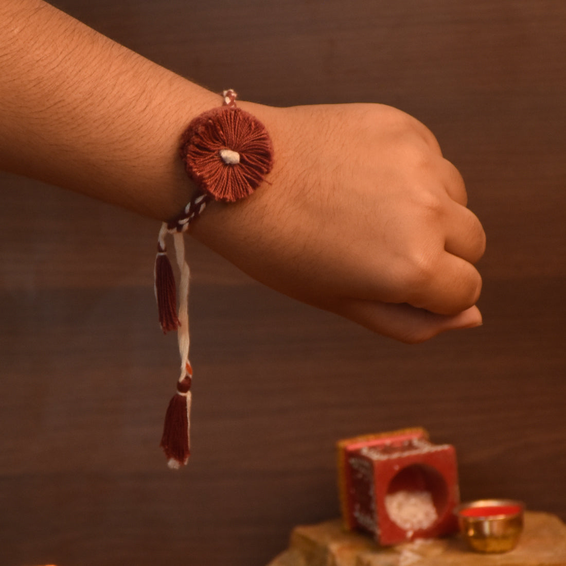 Yellow & Red 2 Seed Rakhis Premium Hamper