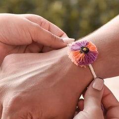 Jodhpuri Seed Rakhi Planter and Notepad Gift Hamper