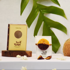 Swastika Plantable Seed Rakhi with Planter Gift Hamper
