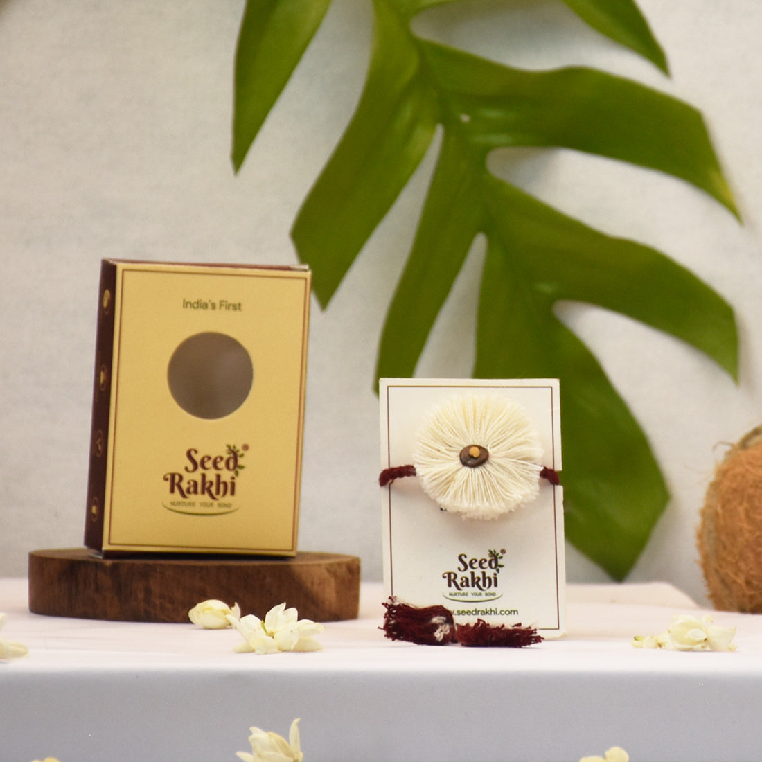 Dhavala Eco-friendly Seed Rakhi (Seed: Sonapatti & Brinjal)