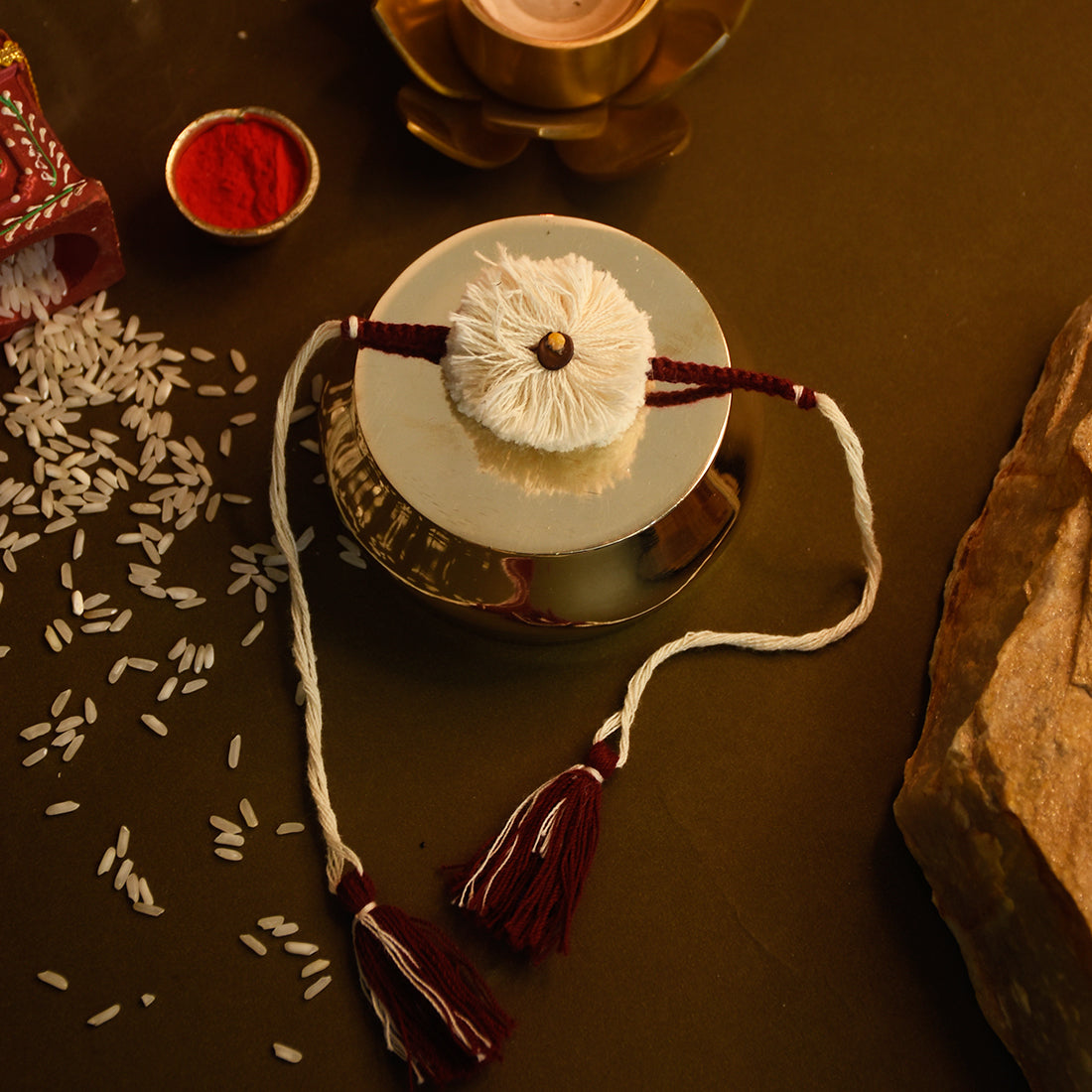 Dhavala Eco-friendly Seed Rakhi (Seed: Sonapatti & Brinjal)