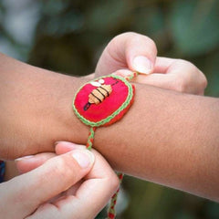 Madhu Seed Rakhi, Planter and Notepad Gift Hamper