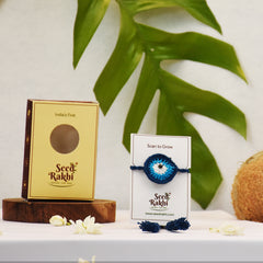Swastika and Neel Nazar Battu 2 Seed Rakhis Premium Hamper