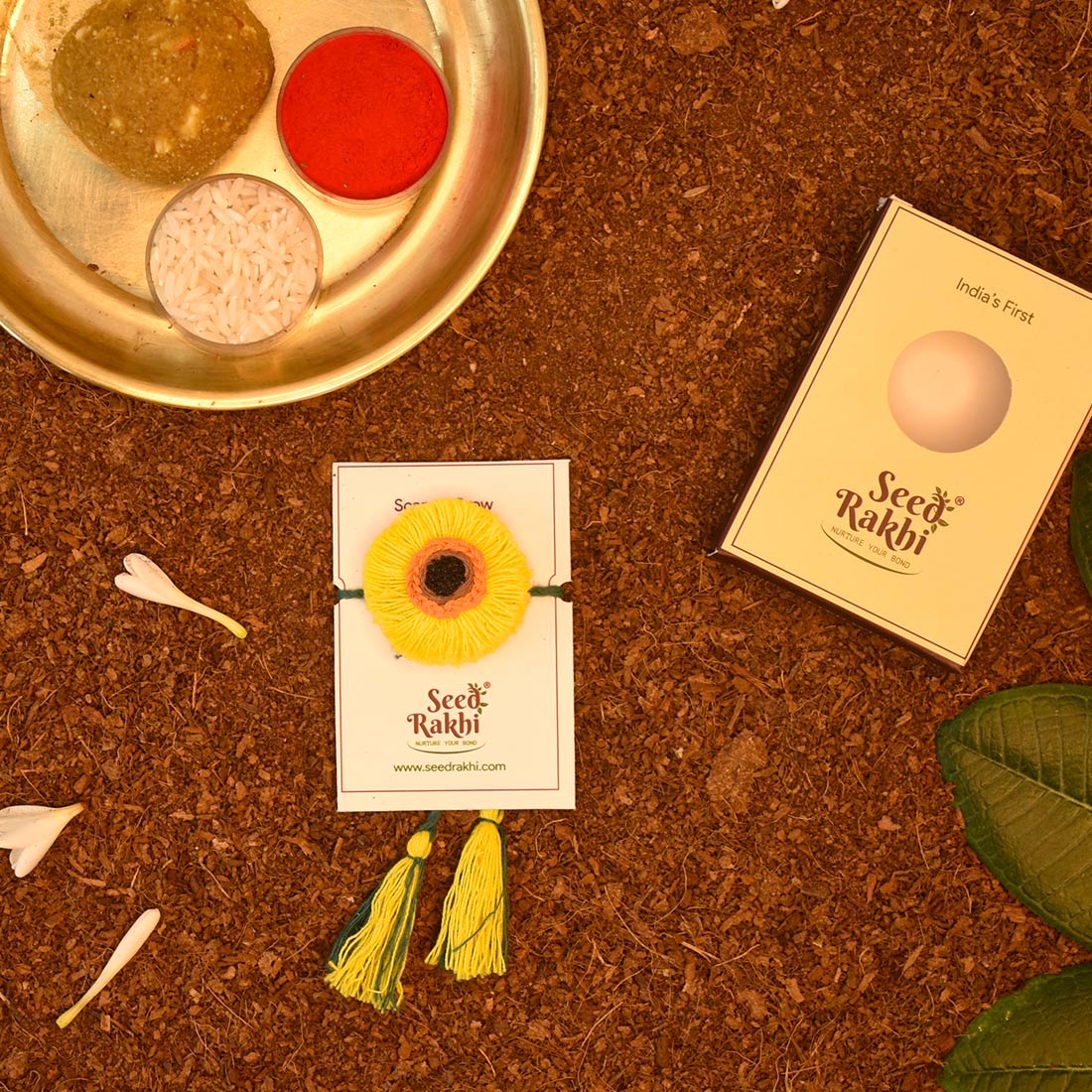 Amaranthus & Purslane Seeds Plantable Rakhi