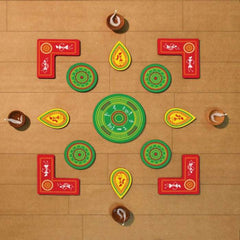 Diwali Gift Box of DIY Lights, Rangoli, and Bunting