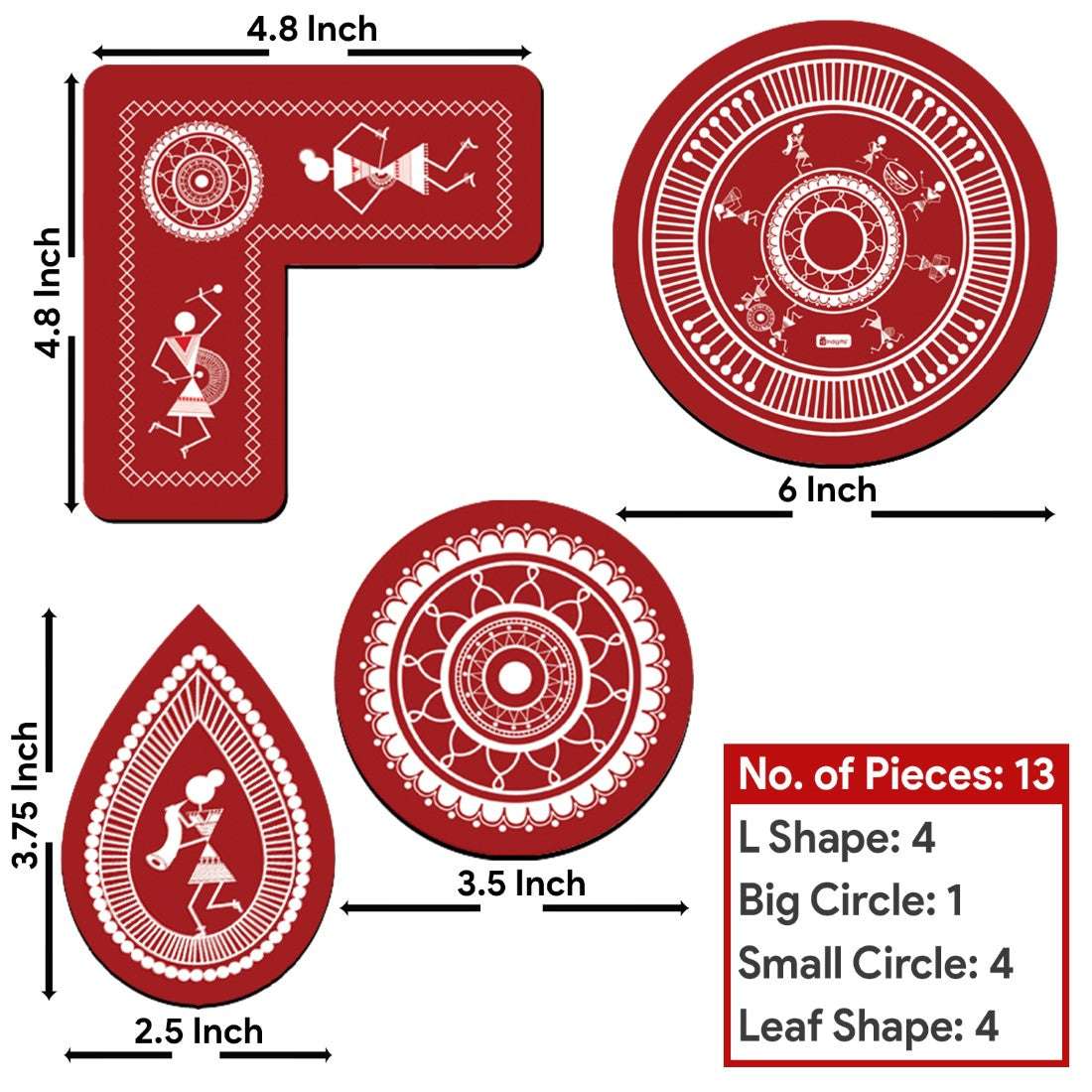 Laxmi Ganesh Stand Shubh Diwali Bunting and Designer Rangoli Gifting Box
