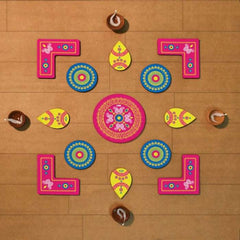 DIY Diwali Gift Box of Decor Lights and Rangoli