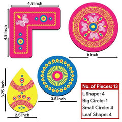 Diwali Hamper with Fairy Lights, Laxmi Ganesh Stand & Rangoli