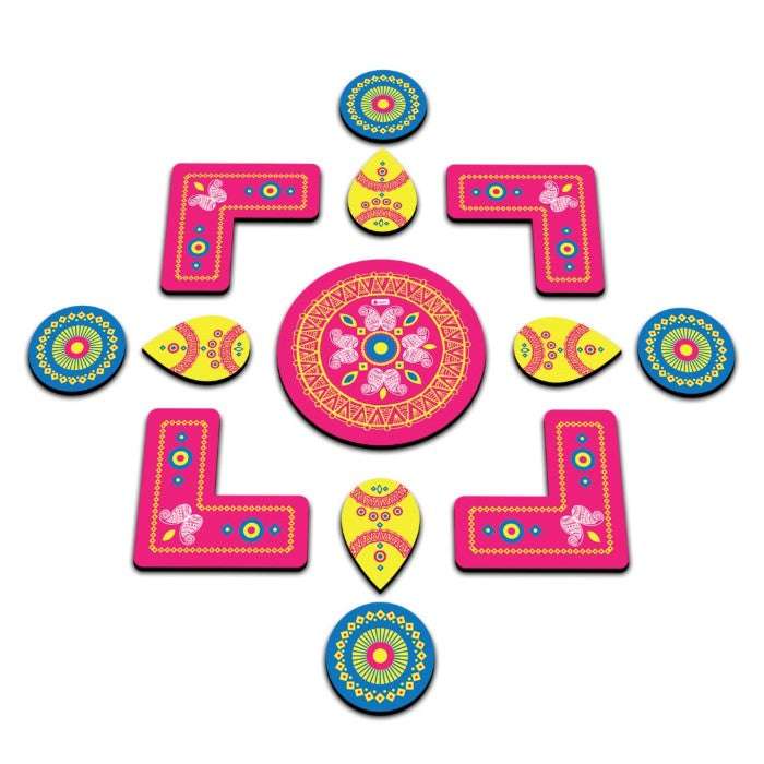 Diwali Hamper with Fairy Lights, Laxmi Ganesh Stand & Rangoli