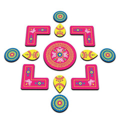 Diwali Hamper with Fairy Lights, Laxmi Ganesh Stand & Rangoli